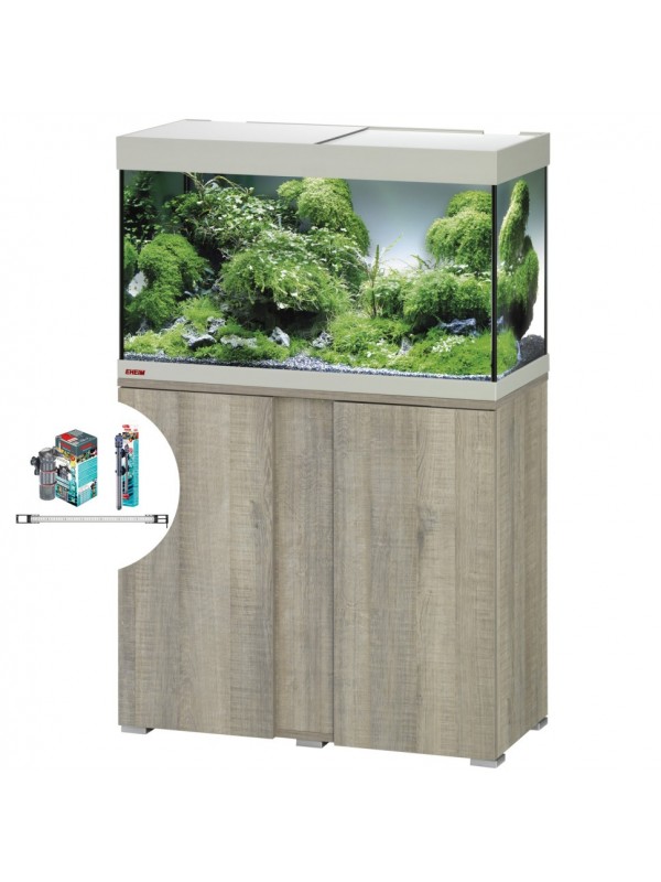 Аквариумный комплект Eheim vivaline LED 126 1x10.6W (LED) серый дуб с тумбой (0613001)