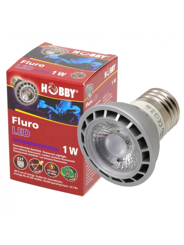 Ультрафиолетовая лампа LED для террариумов Hobby Fluro LED 1 W (37600)