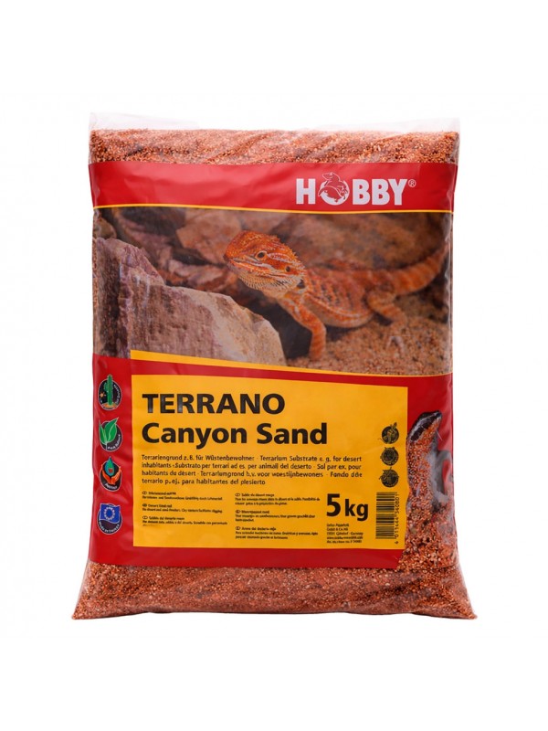 Пісок натуральний Hobby Terrano Canyon Sand 5 кг 0,4-0,85 мм для пустельного тераріуму (33224)