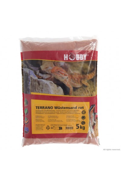 Субстрат для пустельних рептилій Hobby Terrano Desert Sand red 0,2-0,3мм 5кг (34080)
