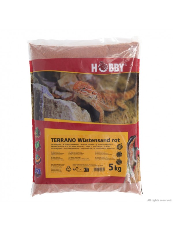 Субстрат для пустынных рептилий Hobby Terrano Desert Sand red 0,2-0,3мм 5кг (34080)