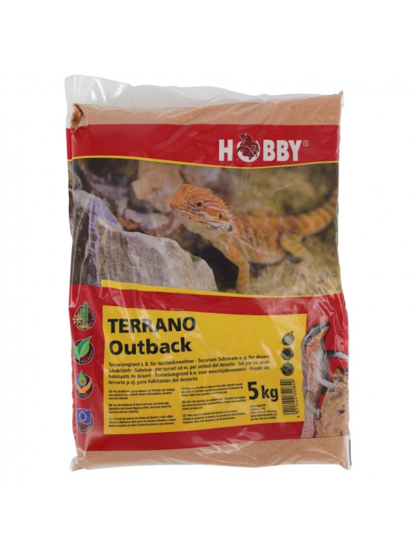 Субстрат для пустынных рептилий Hobby Terrano Outback red 0-1мм 5кг (34084)