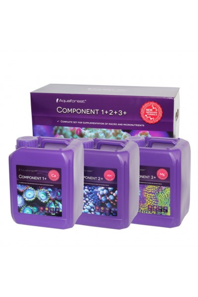 Мікро і макроелементи для морського акваріуму Aquaforest Component 1+, 2+, 3+, 3x5л (732475)