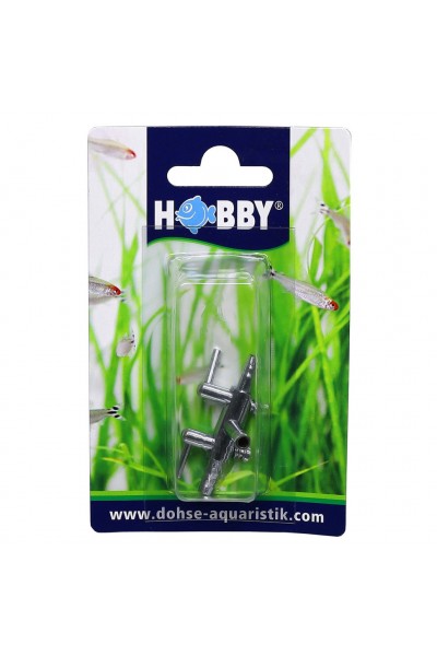 Кран на два виходи (метал) Hobby Metallic Air Valve 4/6мм 2-Ways (63340)