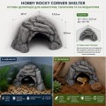 Декорация углового укрытия Hobby Rocky Corner Shelter 19×17,5×13,5 см для террариума и аквариума (36506) Декорация углового укрытия Hobby Rocky Corner Shelter 19×17,5×13,5 см для террариума и аквариума (36506)