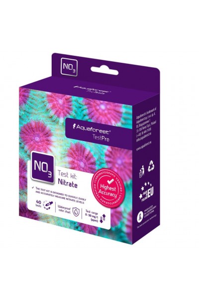 Тест на нитраты (NO3) Aquaforest Nitrate Test Kit для морского аквариума, до 40 тестов