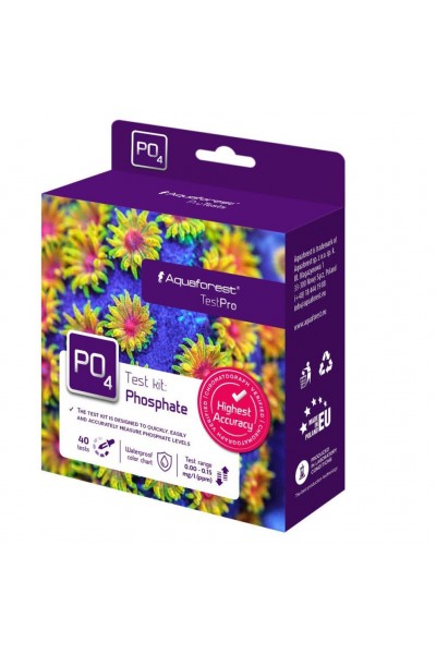 Тест на фосфаты Aquaforest Phosphate Test Kit для морского аквариума, до 40 тестов