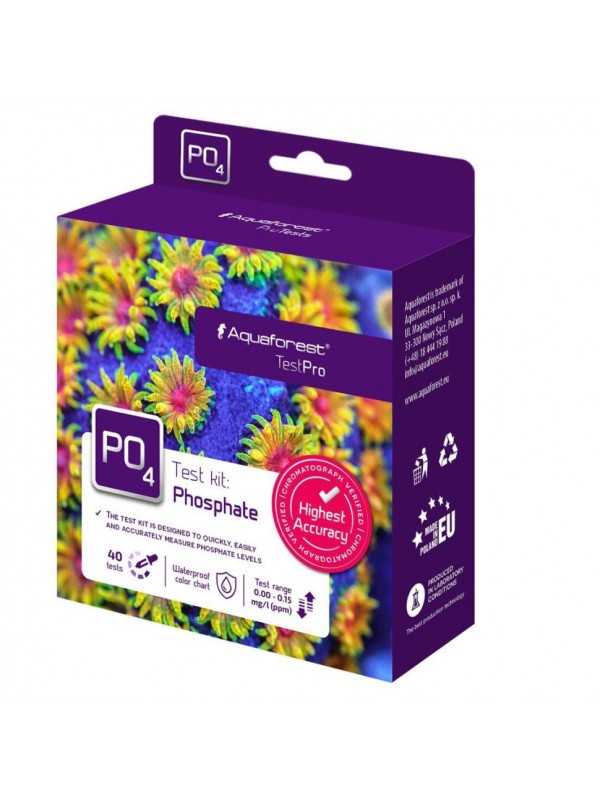 Тест на фосфати Aquaforest Phosphate Test Kit для морського акваріума, до 40 тестів