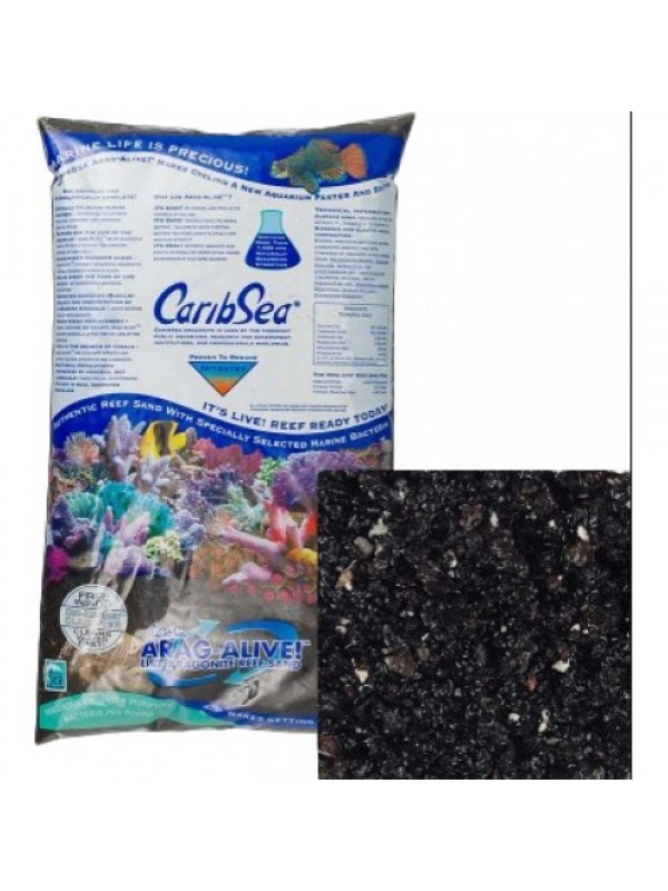 CaribSea Hawaiian Black Reef Sand живой песок 9 кг черный