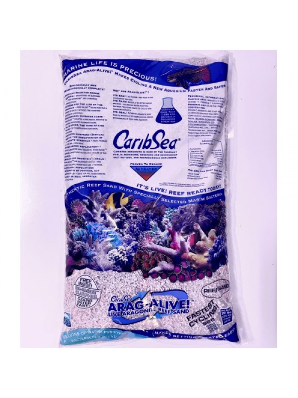 Живой песок CaribSea Arag-Alive special grade reef sand 1-2мм