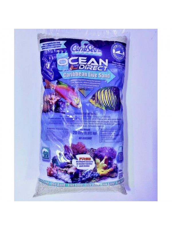 CaribSea OCEAN DIRECT Caribbean живой песок 9,07кг. 0,5-1мм